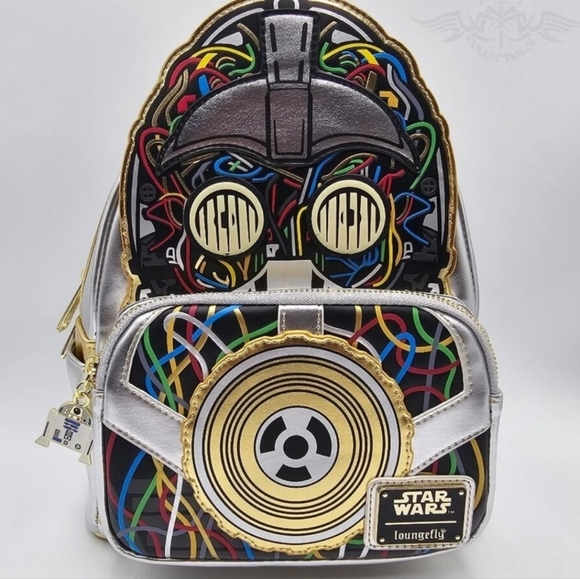 Star Wars C-3PO Loungefly Mini Backpack NEW Purse - Picture 1 of 2